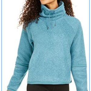 Nike Women's Therma Fleece Cowl Neck Cozy Training Pullover Mineral Teal Small